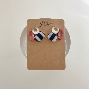 J.Crew Rhinestone and Fabric Earrings